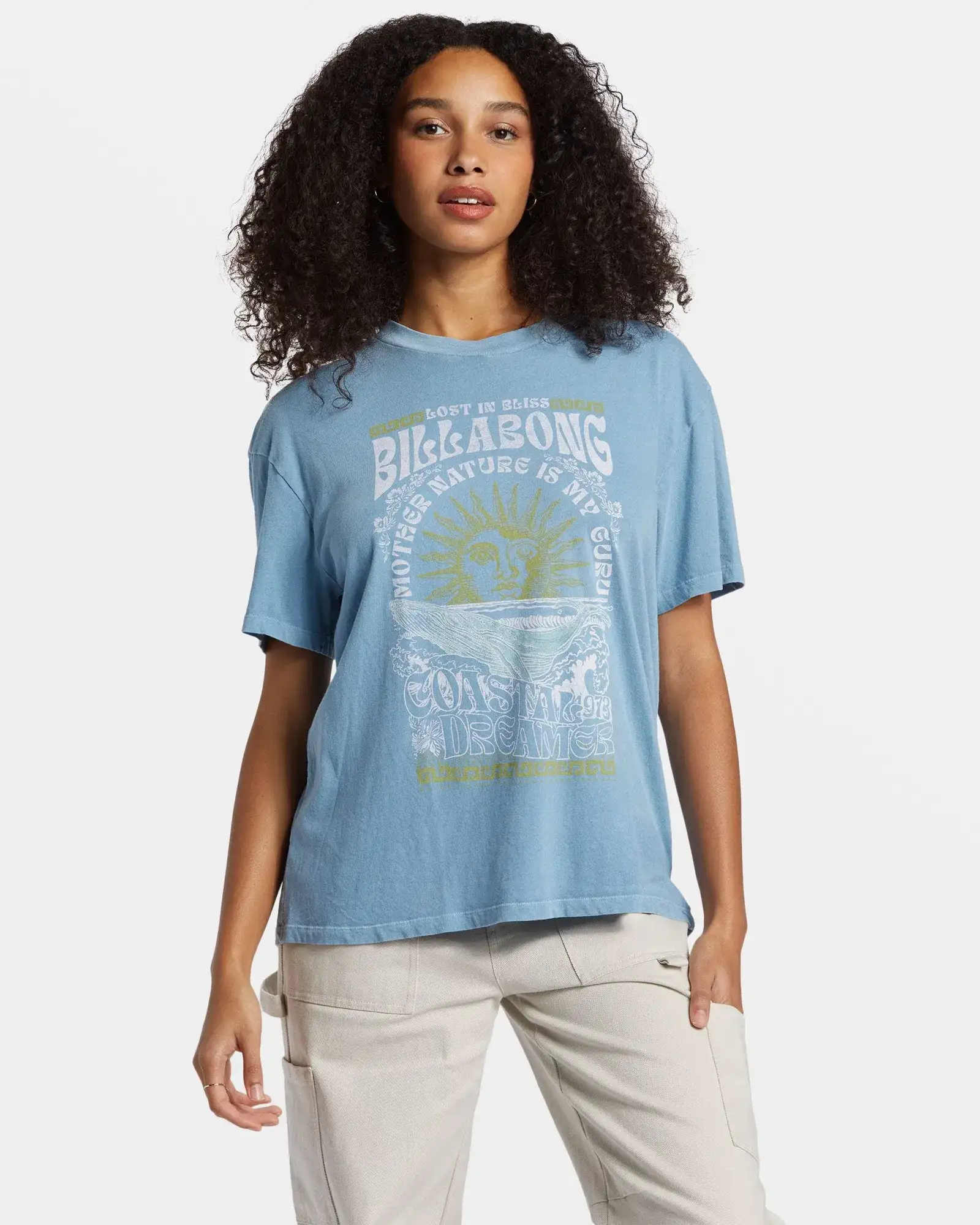 BILLABONG LOST IN BLISS WOMENS TEE - BLUE SHADOW