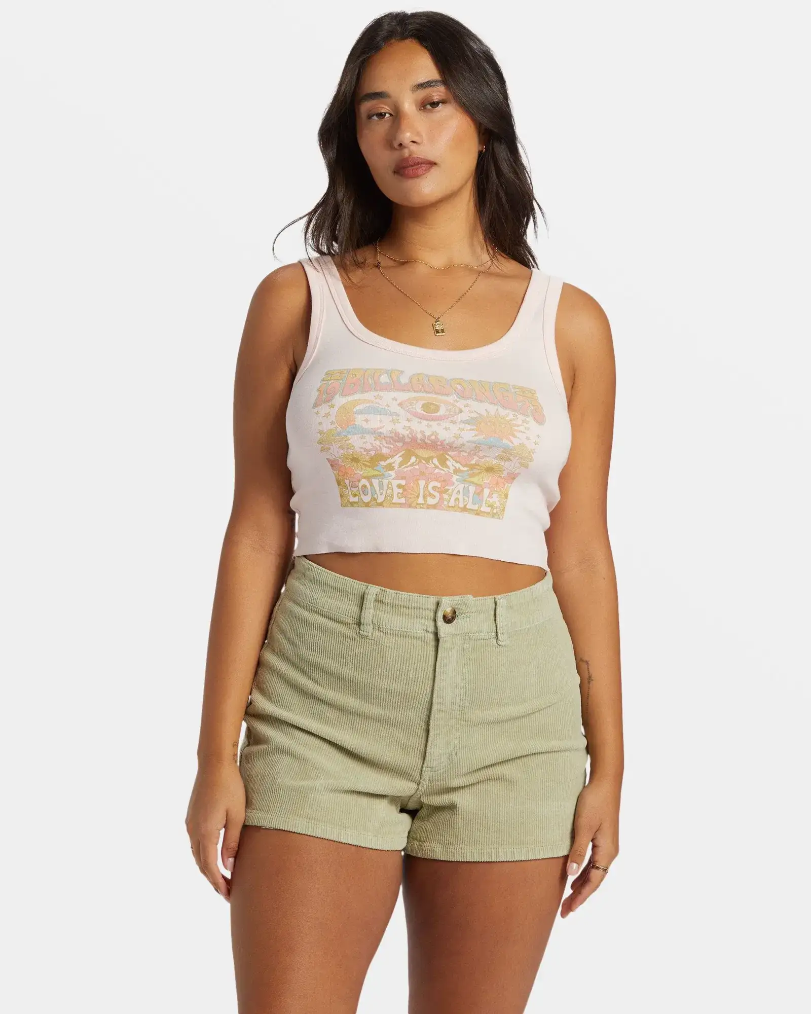 BILLABONG YOU'RE A PEACH CROPPED TANK TOP - FEELIN PEACHY