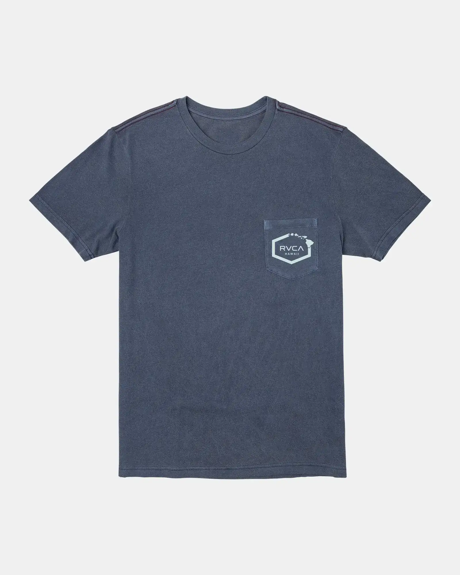 RVCA ISLAND HEX POCKET TEE - MOODY BLUE