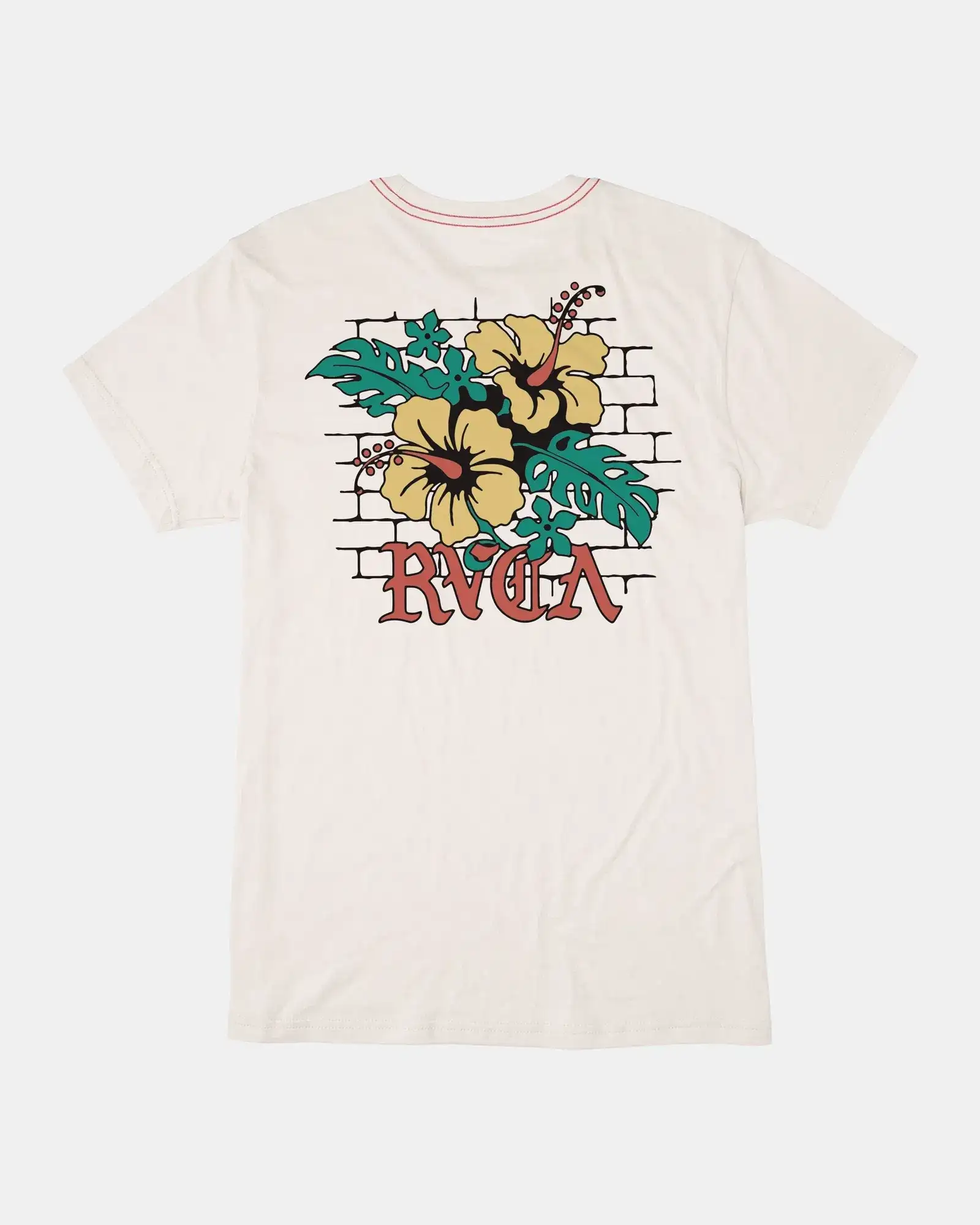 RVCA FLORAL PARK TEE - ANTIQUE WHITE