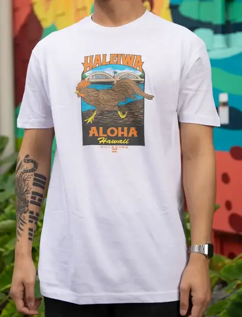 Billabong Haleiwa Rooster T-shirt - White 