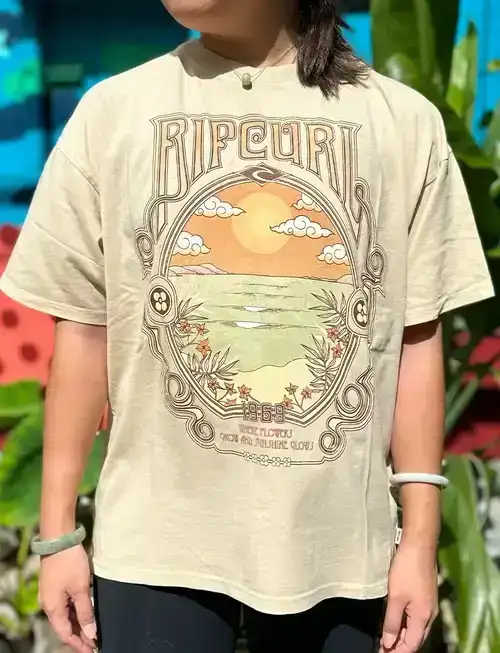 Rip Curl Glow Heritage Tee - Natural