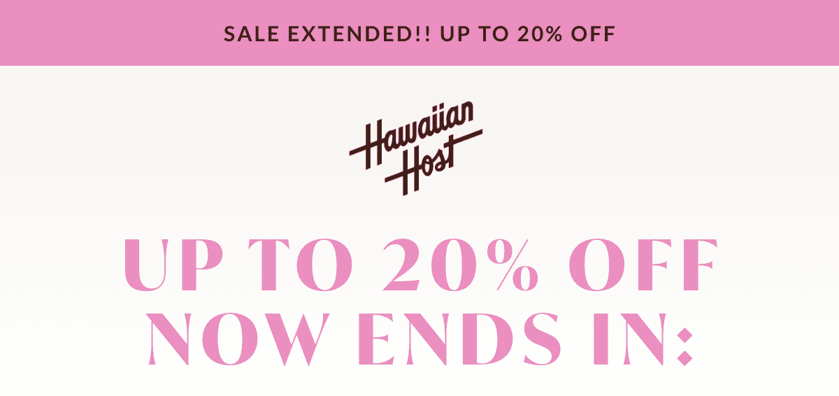 Sale Extended! Up to 20% off ends 05/10