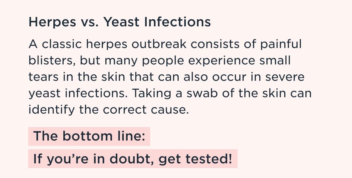 Herpes vs. Yeast Infections