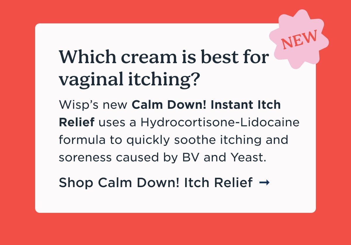 Calm Down! Instant Itch Relief for BV & Yeast