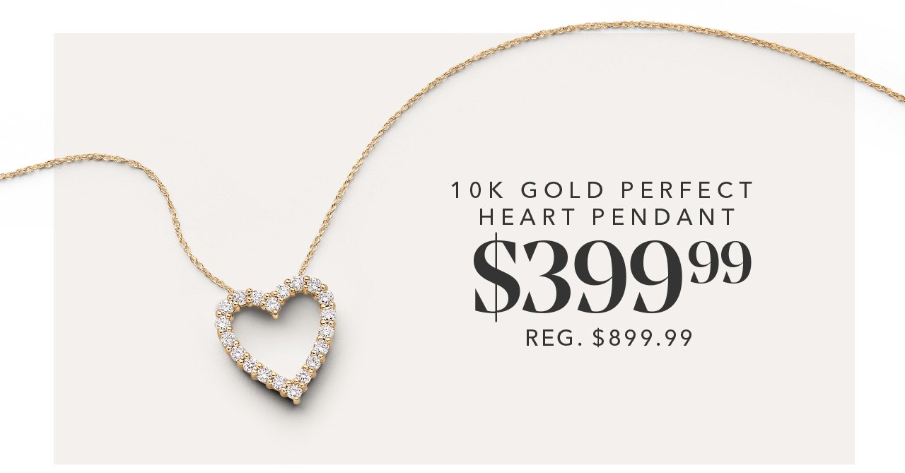 10K Gold Perfect Heart Pendant