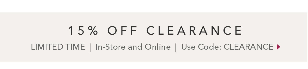 15% off Clearance