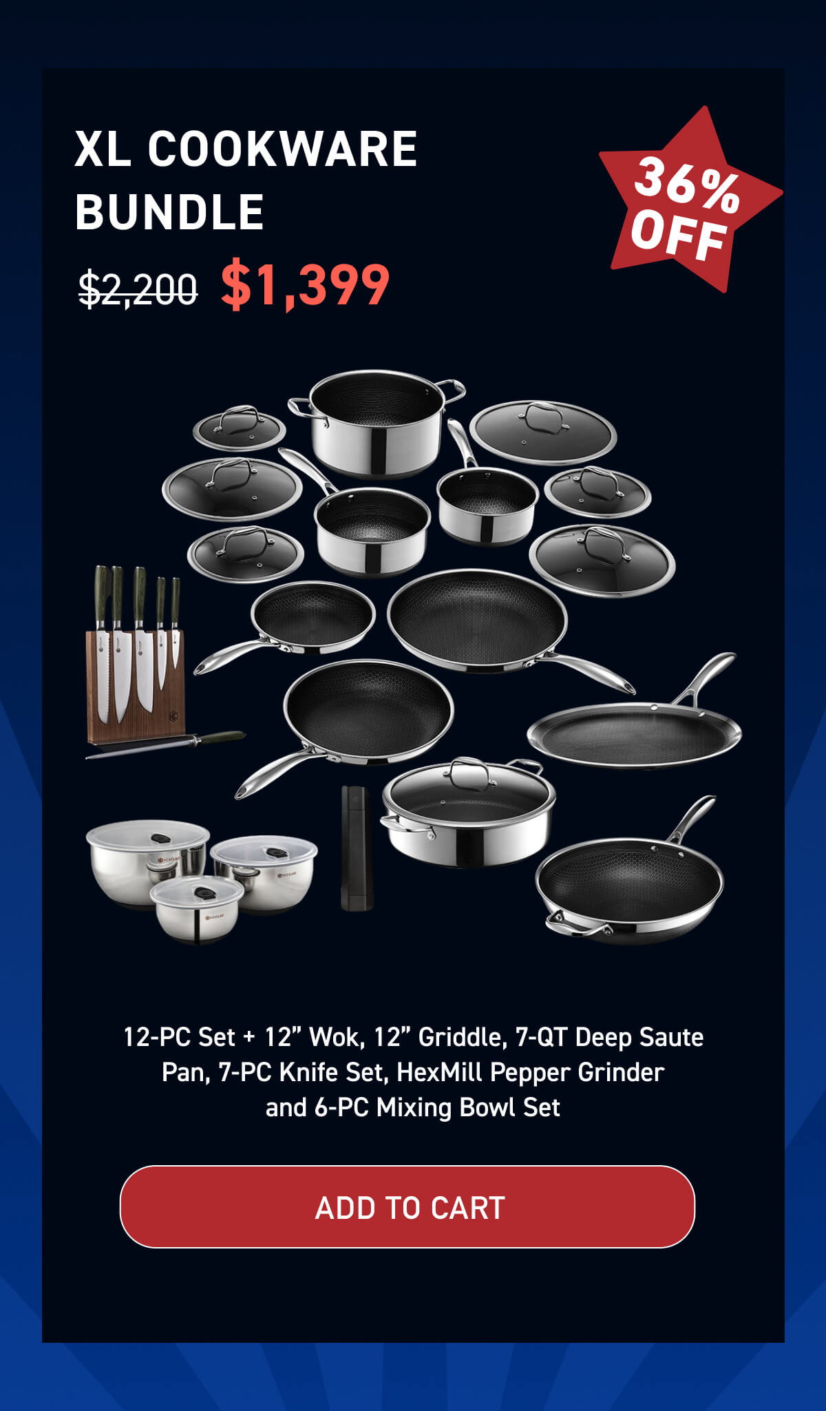 XL Cookware Bundle 36% Off! [ADD TO CART]