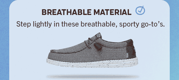 Copy: Breathable Material. Wally Sport Mesh