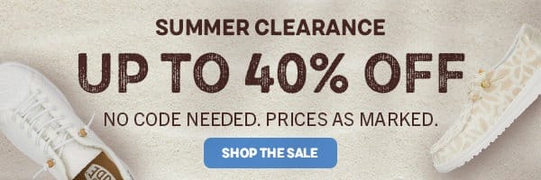 Footer Banner: SHOP SUMMER CLEARANCE