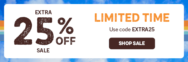 Footer Banner: EXTRA 25% OFF SALE