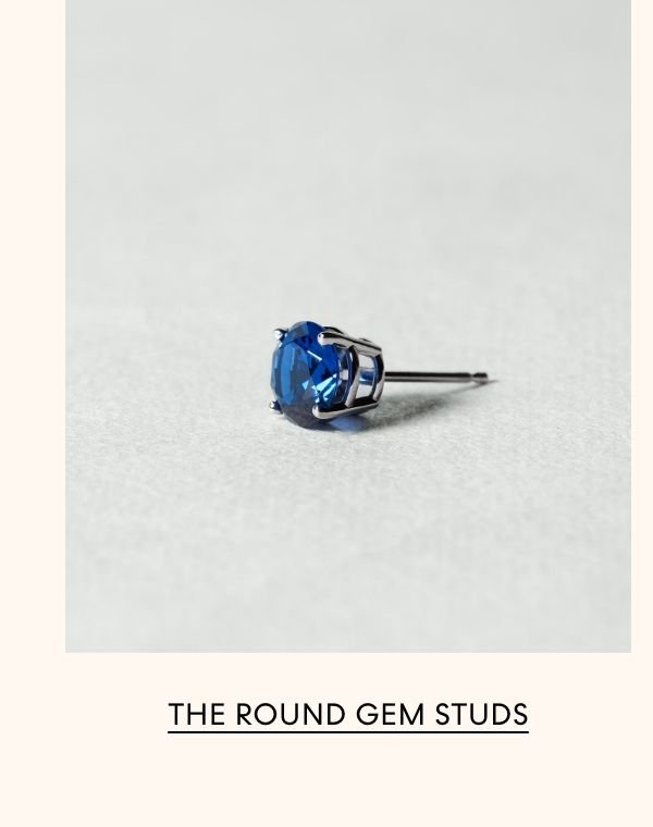 The Round Gem Studs