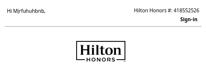 Hilton Honors Account