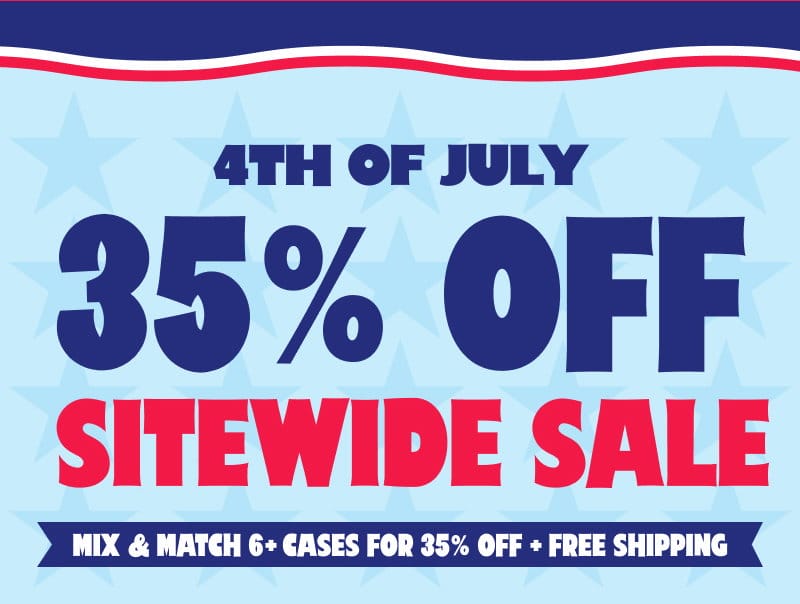 4th of July 35% Off Sitewide: Mix & Match 6+ Cases for 35% Off + Free Shipping