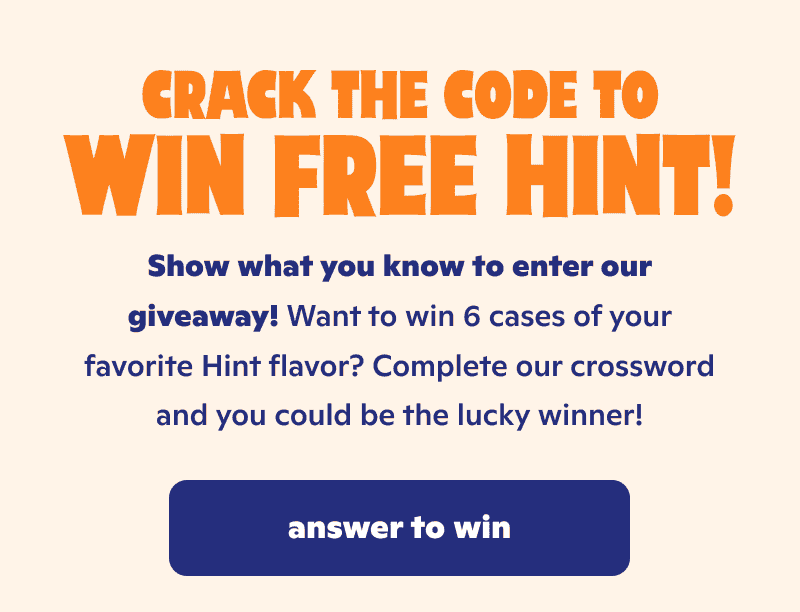 Crack the code to win free Hint!