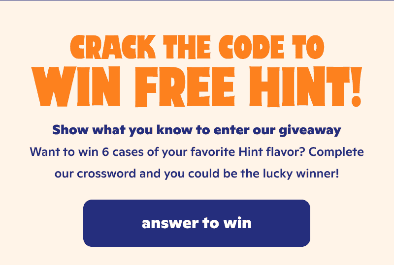 Crack the code to win free Hint!