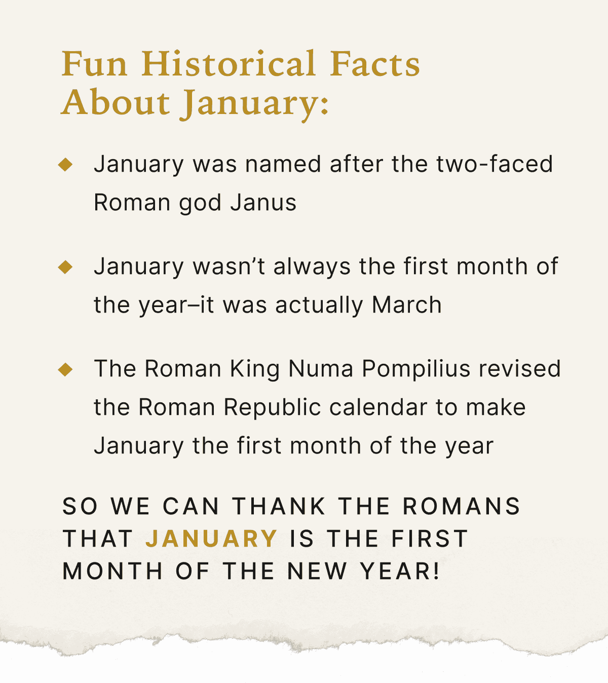 Fun Historical Facts About January: