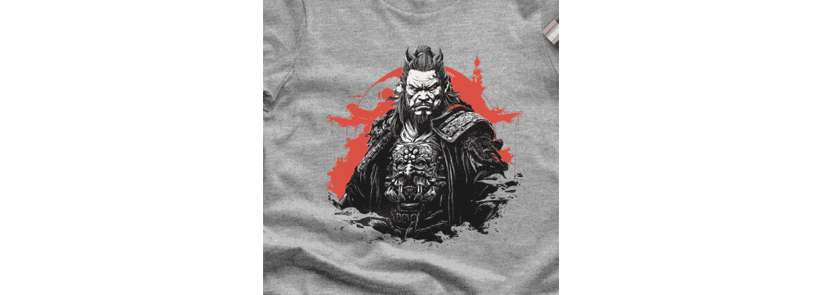 [Featured image of light gray Warrior Genghis Khan tee]