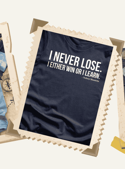 [Featured image of navy Never Lose tee]