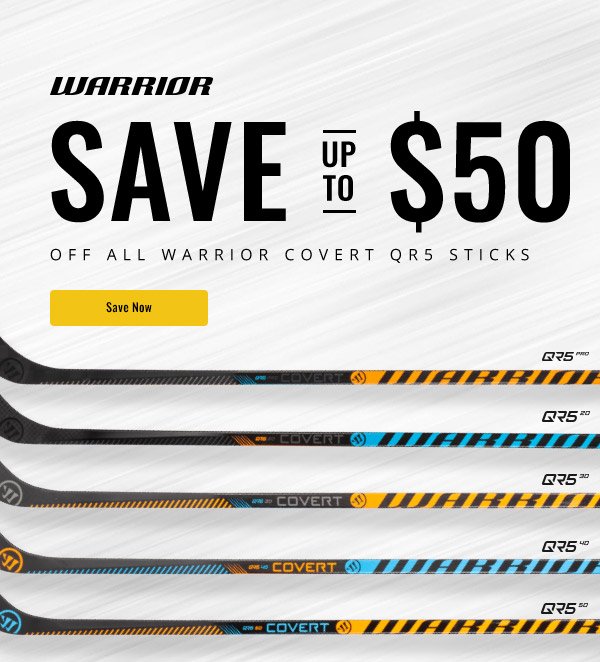 Warrior Covert QR5 Hockey Sticks: Now up to \\$50 off