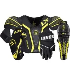 Warrior Alpha LX 40 Junior Hockey Equipment Bundle w/ Gloves