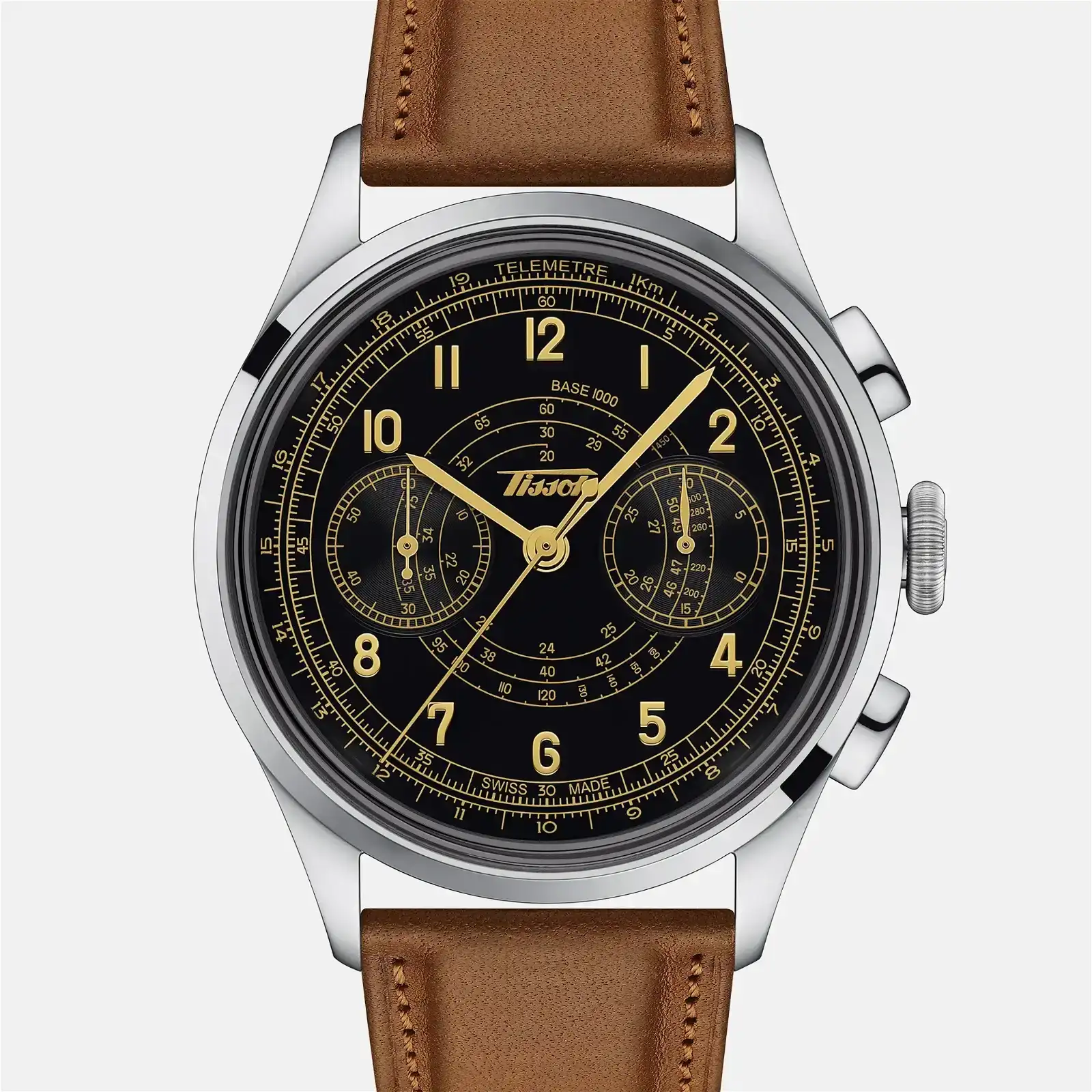Image of Telemeter 1938 Chronograph With Black Dial