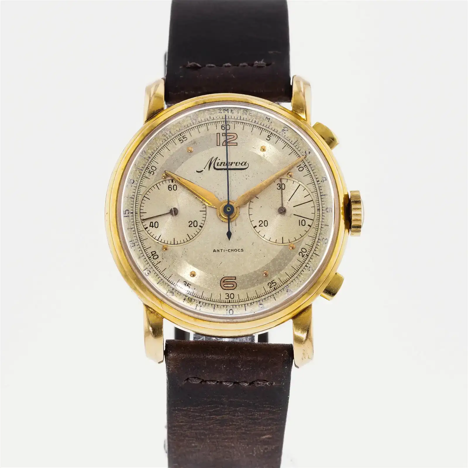 Image of Minerva 18k gold Chronograph 15014-18