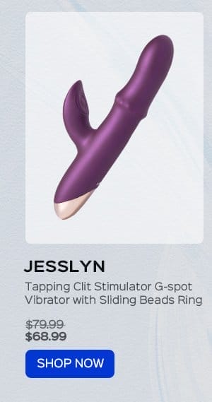 JESSLYN Tapping Clit Stimulator G-spot Vibrator with Sliding Beads Ring