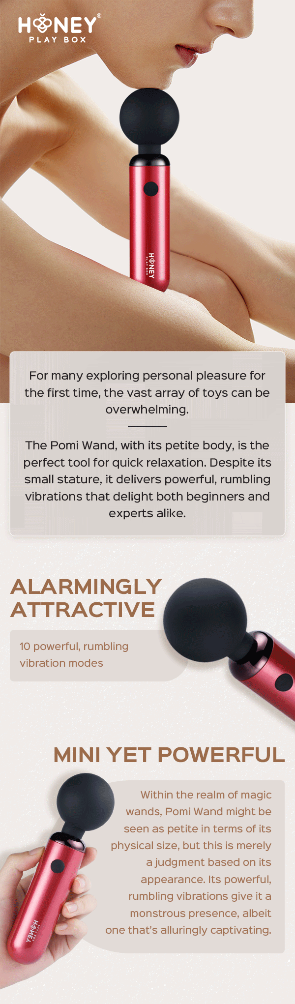 POMI WAND Powerful Mini Vibrating Wand Massager