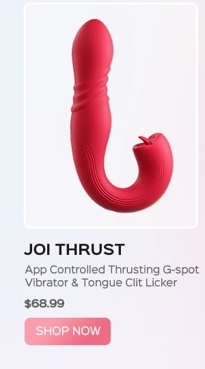 JOI THRUST App Controlled Thrusting G-spot Vibrator & Tongue Clit Licker