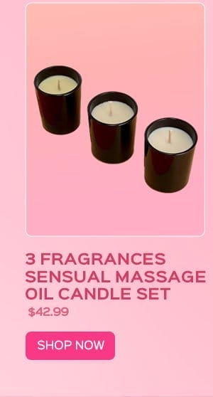 3 Fragrances Sensual Massage Oil Candle Set