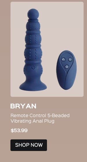 Bryan-Remote Control 5-Beaded Vibrating Anal Plug