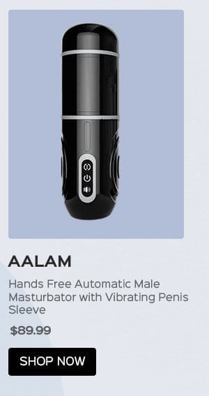 AALAM Hands Free Automatic Male Masturbator with Vibrating Penis Sleeve