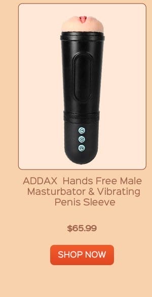 ADDAX - Hands Free Male Masturbator & Vibrating Penis Sleeve