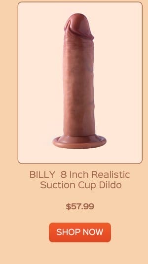 BILLY 8 Inch Realistic Suction Cup Dildo