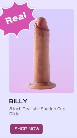 BILLY 8 Inch Realistic Suction Cup Dildo