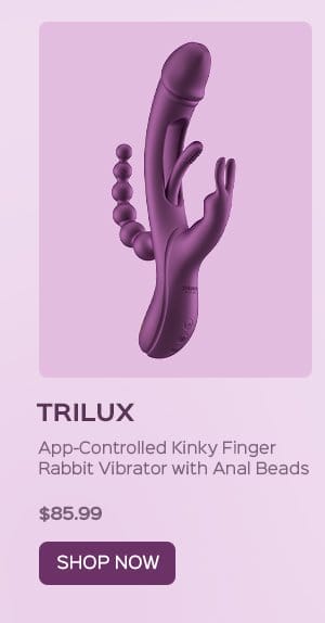 TRILUX App-Controlled Kinky Finger Rabbit Vibrator with Anal Beads