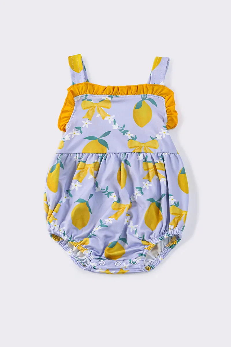 Image of Yellow lemon strap girl bubble