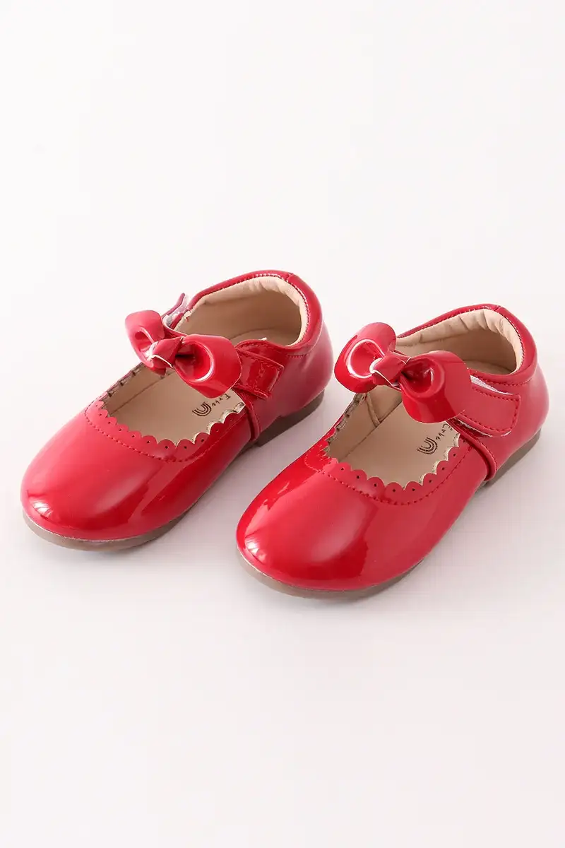 Image of Red bow mary jane shoes