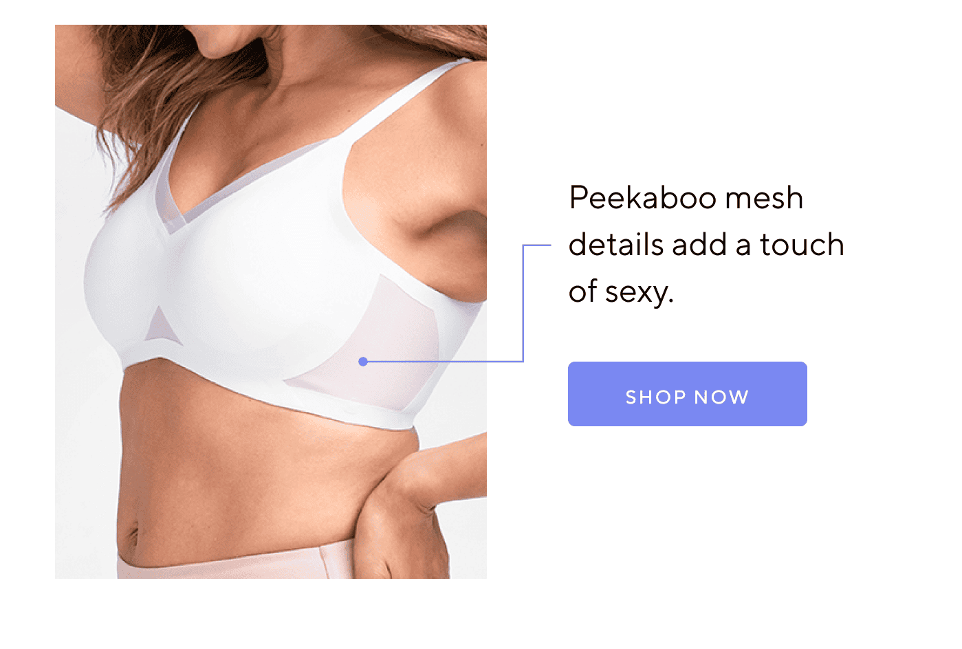 Peekabook mesh details add a touch of sexy. | SHOP NOW 