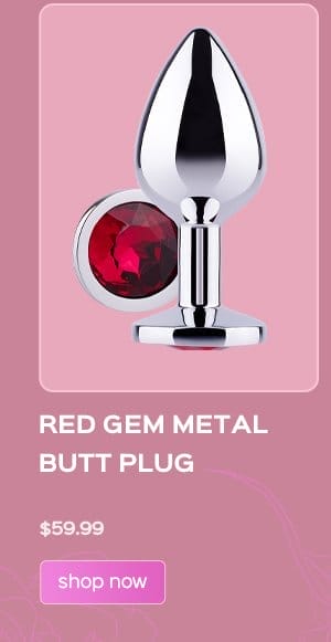 Red Gem Metal Butt Plug