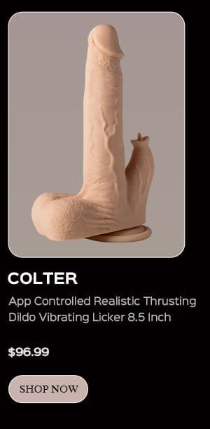 COLTER App Controlled Realistic Thrusting Dildo Vibrating Licker 8.5 Inch