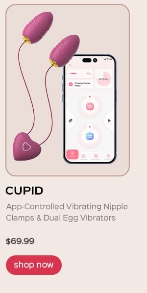 CUPID App-Controlled Vibrating Nipple Clamps & Dual Egg Vibrators