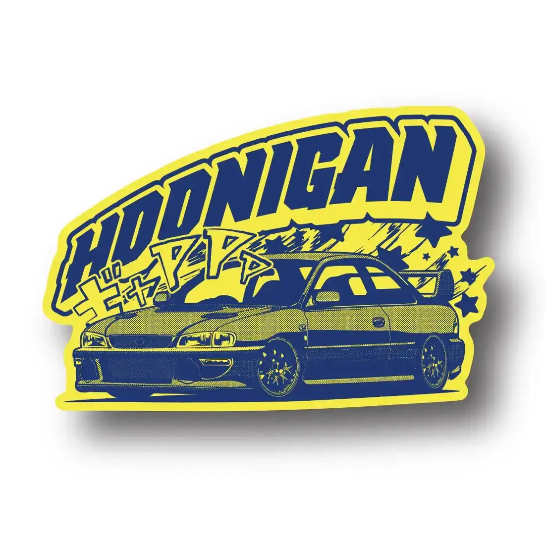 Image of Hoonigan THE WORLD IS FLAT Sticker (3.75")