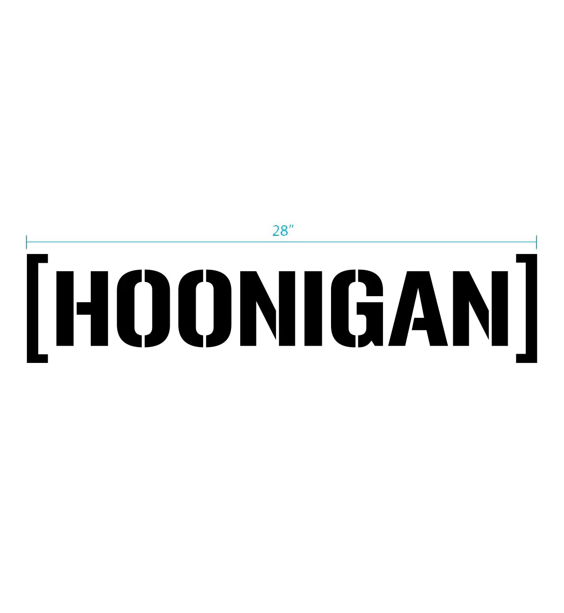 Image of Hoonigan LARGE DIE CUT BRACKET LOGO Sticker (28