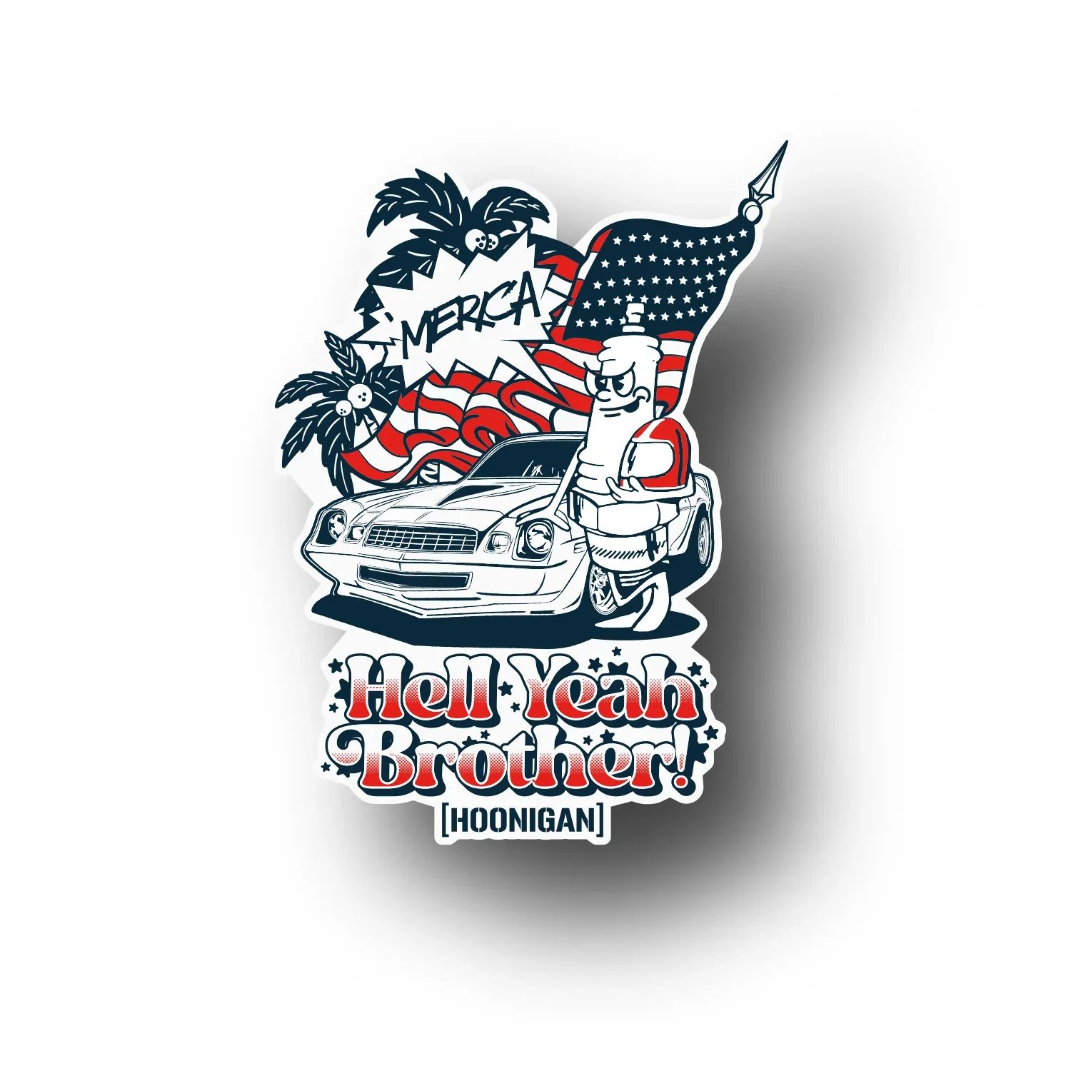 Image of Hoonigan 'MERICA Sticker (4.7")