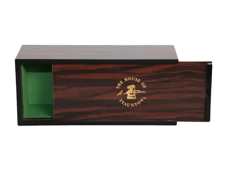 Image of Macassar Ebony Luxe Slide-top Chess Box