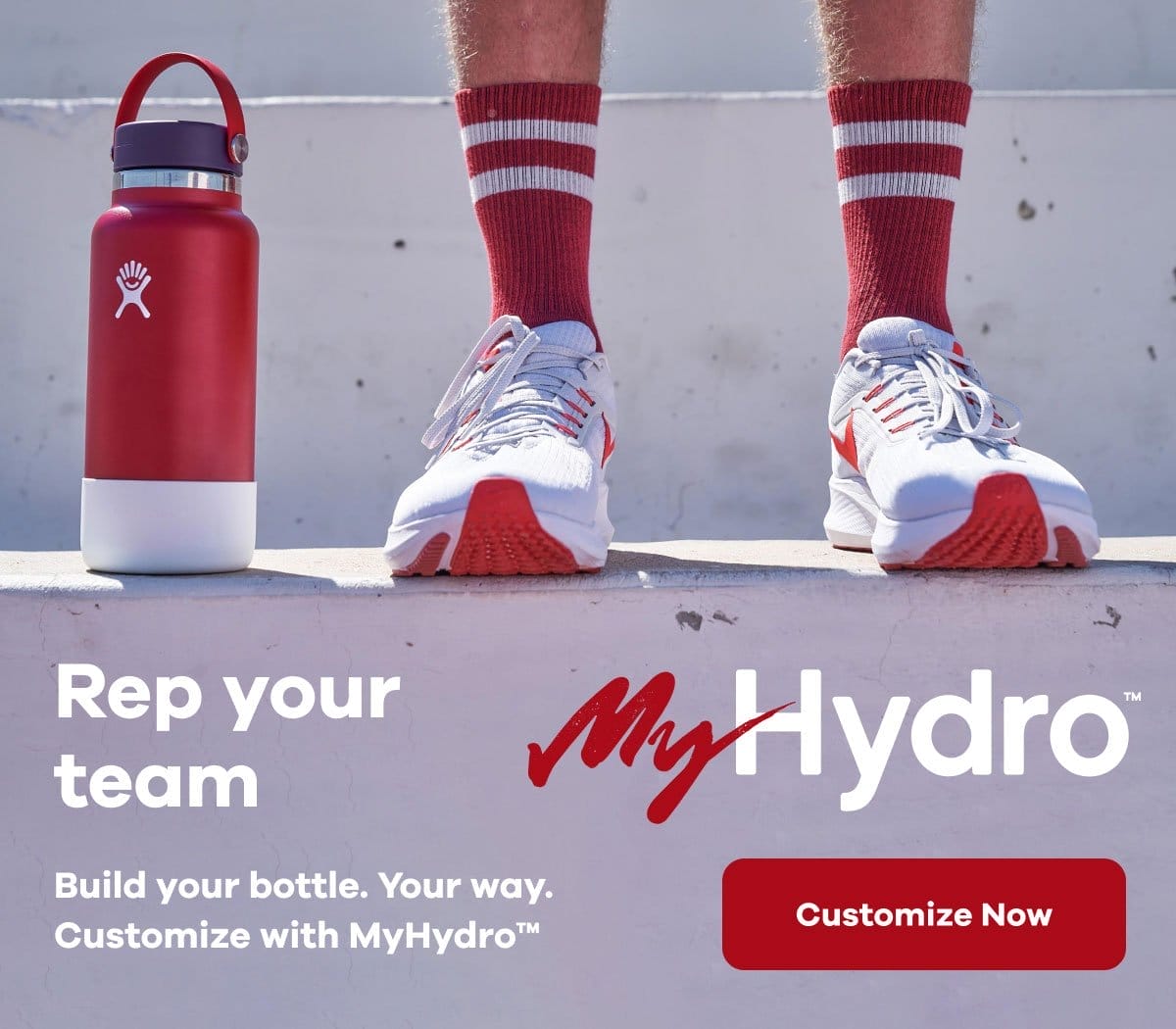 Red your team | MyHydro | Customize Now