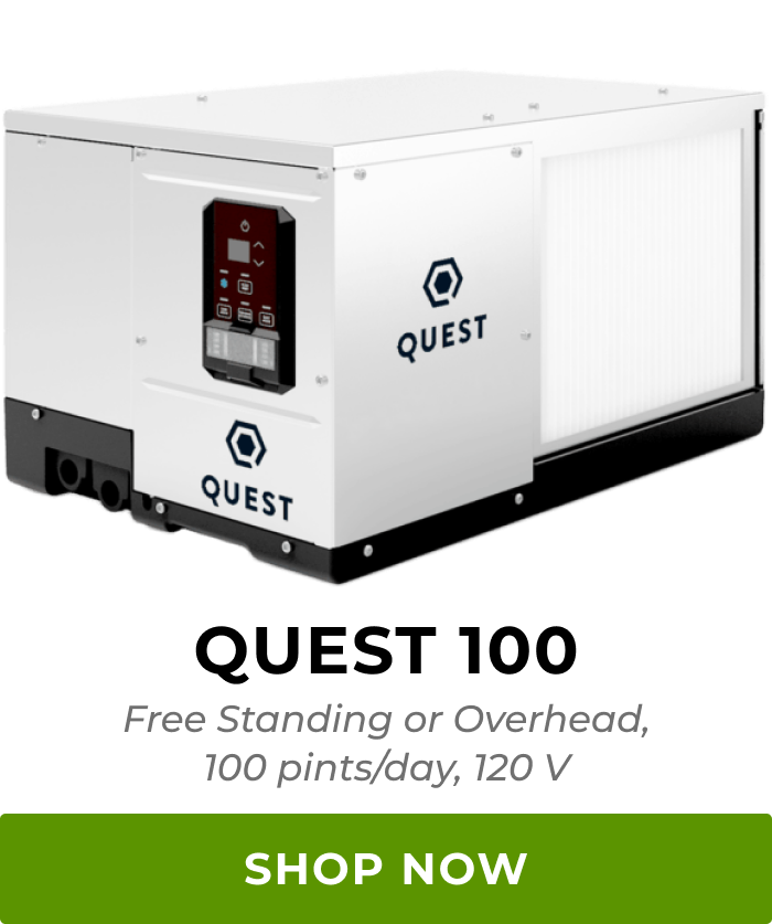 Quest 100 - Free standing or overhead, 100 pints/day, 120 V | Shop Now