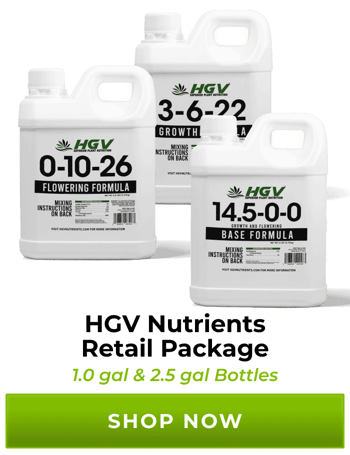 HGV Nutrients Retail Package, 1.0 gal & 2.5 gal Bottles | Shop Now